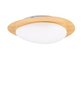 Nova Luce Nimbus - Deckenleuchte - Ø 57 x 13,5 cm - 29W dimmbar LED inkl. - Holz