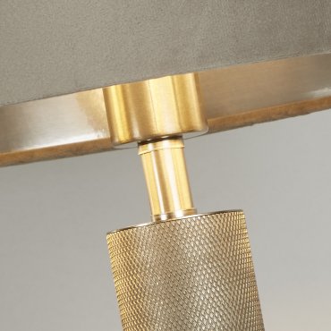 Searchlight London - Tischleuchte - Ø 38 x 63 cm - silber und taupe