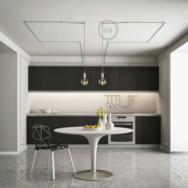 Creative Cables - Decken-/Wandkabelhalter - Ø 2,2 cm - weiß