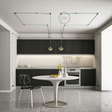 Creative Cables - Decken-/Wandkabelhalter - Ø 2,2 cm - schwarz