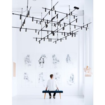 Nova Luce Puzzle - Magnetschienensystem - 150 x 150 x 10 cm - schwarz