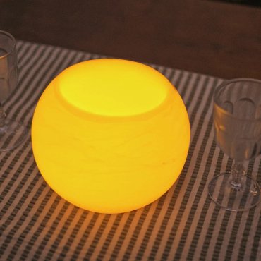 New Garden Dolo 20 Ball - aufladbare Tischleuchte mit Fernbedienung - Ø 20 x 17 cm - LED inkl. - IP44 - orange