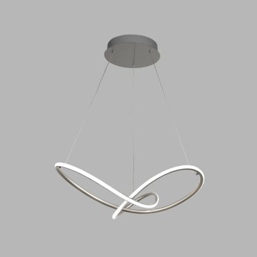 Searchlight Magic - Pendelleuchte - Ø 58 x 150 cm - 29W dimmbare LED inkl - satiniert silber und weiß