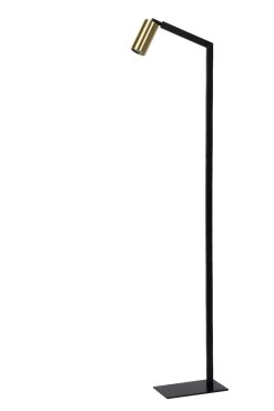 Lucide Sybil - Stehleuchte - 40 x 15 x 148,5 cm - schwarz &amp; matt gold/messing