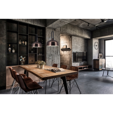 Artdelight Mendoza - Pendelleuchte - Ø 37,5 x 176 cm - Bronze und Schwarz