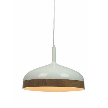 Artdelight Moondrop - Pendelleuchte - Ø 45 x 183 cm - weiß und Holz