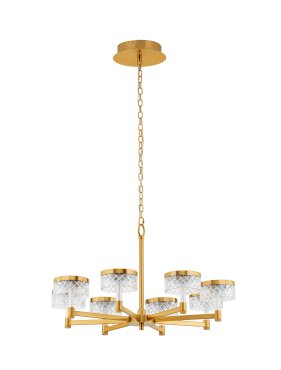 Nova Luce Bion - Hängelampe - Ø 80,7 x 150 cm - 48W LED inkl. - messing gold