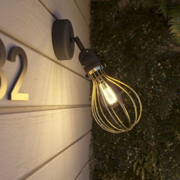 Creative Cables Eiva Drop - Außen- und/oder Badezimmer-Wandleuchte mit Silikonbefestigung - Ø 12,5 x 15 x 21 cm - IP65 - Bronze