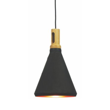 Artdelight Cornet - Pendelleuchte - Ø 26 x 176 cm - schwarz und gold