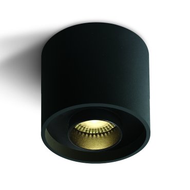 ONE Light Dark Light Cylinders - Aufbaustrahler 1L - Ø 10 x 10 cm - 22W LED inkl. - schwarz