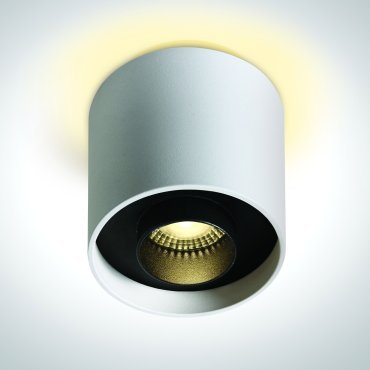 ONE Light Dark Light Cylinders - Aufbaustrahler mit austauschbaren Reflektoren - Ø 7 x 8 cm - inkl. 8W LED - weiß