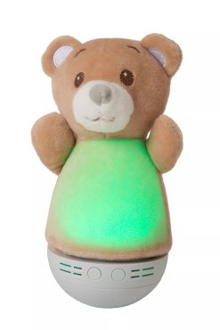 Lucide Dolly - batteriebetriebene Tischleuchte - 11 x 8,5 x 18 cm - 3W LED RGB inkl - braun