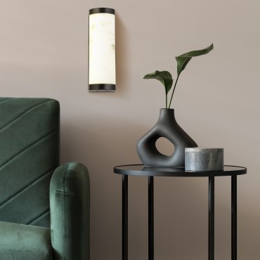Searchlight Nile - Wandleuchte - 8 x 25 cm - 8W dimmbare LED inkl - mattschwarz