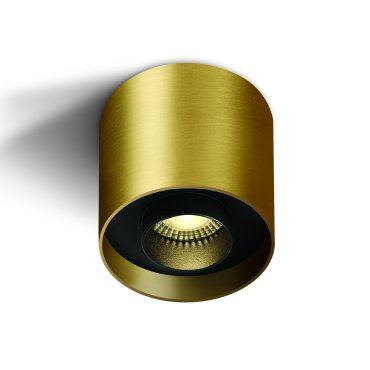ONE Light Dark Light Cylinders Tubes - Aufbaustrahler - Ø 7 x 7 cm - 8W LED inkl - Messing gebürstet