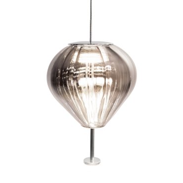 Maxlight Palloncini - Pendelleuchte - Ø 12 x 180 cm - 2 x 3W LED inkl. - weiß, chrom und rauchglas