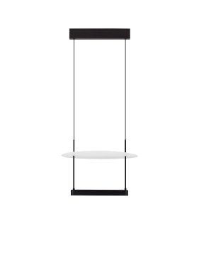 Nova Luce Diona - Hängelampe - Ø 40 x 160 cm - 29W dimmbar LED inkl. - sand schwarz und weiß