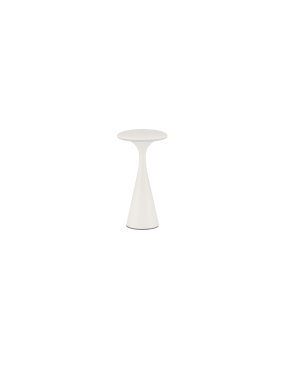 Nova Luce Grigio - wiederaufladbare Tischleuchte für den Außenbereich - Ø 10,1 x 19,7 cm - IP54 - Sand Weiß