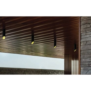 ONE Light Decorative Cut Cylinders - Aufbaustrahler 1L - Ø 6 x 15 cm - schwarz und gold