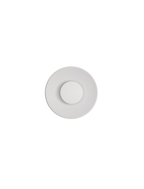 Nova Luce Cico - Außenwandleuchte - Ø 24 x 4,8 cm - 12W LED inkl. - IP65 - Sand Weiß
