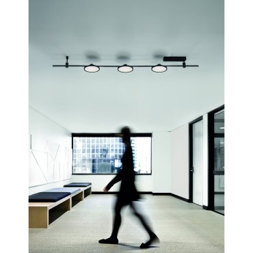 Nova Luce Libo - Lichtpunkt Magnetschienensystem - Ø 16 x 6 cm - 15W LED inkl. - Sand schwarz