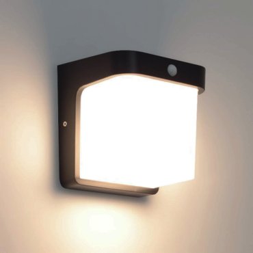 ONE Light Outdoor Wall Lights - Außenwandleuchte mit Sensor - 17 x 14 x 17 cm - 12W LED inkl. - IP54 - anthrazit