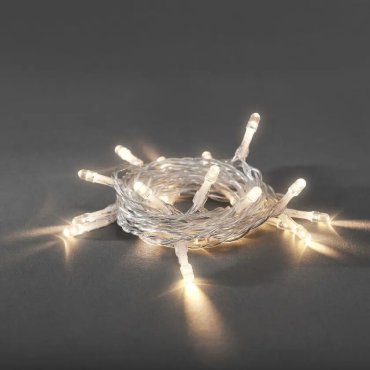 Konstsmide - Batteriebetriebene LED-Lichterkette - 185 cm - 10 x 0,06W inkl. - warmweiße Lichtfarbe - transparent