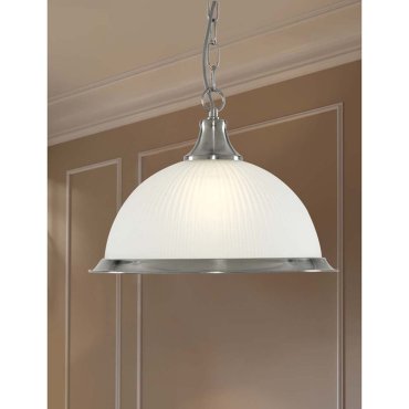 Searchlight American Diner - Pendelleuchte - Ø 34 x 78 cm - Chrom