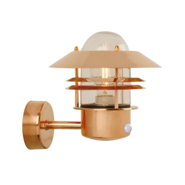 Nordlux Blokhus Sensor - Außenwandleuchte mit Bewegungsmelder - 22 x 23 cm - IP54 - Kupfer