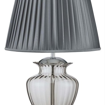 Searchlight Elina - Tischleuchte - 69 cm - Grau und Rauchglas