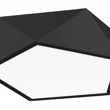Nova Luce Darius - Deckenleuchte - 40 x 40 x 10 cm - schwarz und weiß matt