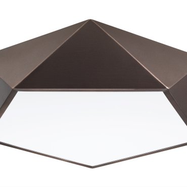 Nova Luce Darius - Deckenleuchte - 40 x 40 x 10 cm - kaffeebraun und mattweiß
