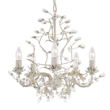 Searchlight Almandite - Kronleuchter - Ø 50 x 100 cm - Creme Gold