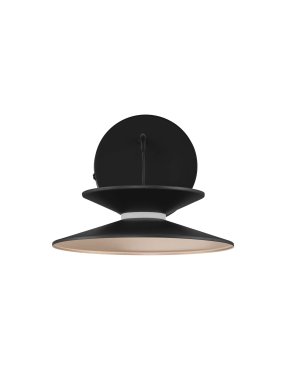 Nova Luce Morfi - Wandleuchte - Ø 20 x 15,5 cm - 5W dimmbar LED inkl. - sand schwarz und Gold