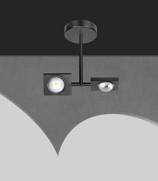 ETH Jake - deckenleuchte - 30 x 23 cm - 3-Stufen-dimmbar - 20W LED inkl. - schwarz