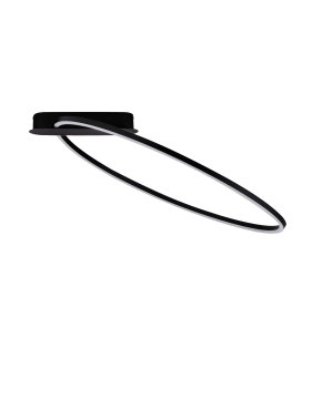 Nova Luce Kiklos - Deckenleuchte - Ø 64 x 30 cm - 30W dimmbar LED inkl. - Sand schwarz