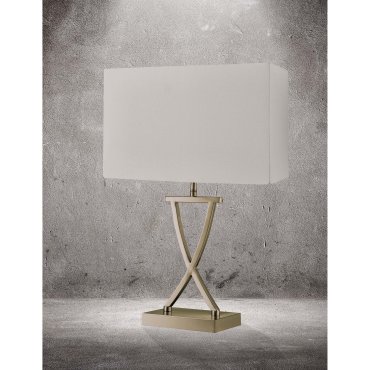 Searchlight Club - Tischleuchte - 31 x 20 x 48,5 cm - Creme und Messing antik