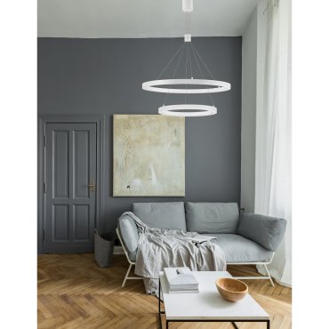 Nova Luce Empatia - Hängeleuchte - Ø 60 x 120 cm - 60W dimmbare LED inkl. - sandweiß
