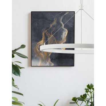 Nova Luce Empatia - Hängeleuchte - Ø 60 x 120 cm - 35W dimmbare LED inkl. - sandweiß