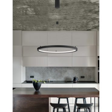 Nova Luce Empatia - Pendelleuchte - Ø 60 x 120 cm - 35W dimmbare LED inkl. - Sand schwarz