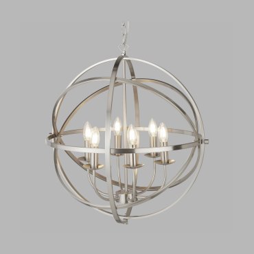 Searchlight Orbit - Kronleuchter - Ø 60 x 210 cm - satiniert silber