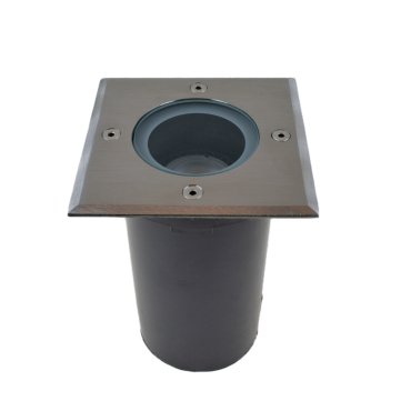 Leuchtenkönig Hades - quadratischer Bodenspot für den Außenbereich - 110 x 110 mm, Ø100 mm versenkt - IP67 - Chrom matt
