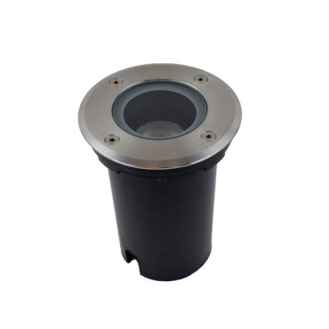 Leuchtenkönig Hades - runder Bodenspot für den Außenbereich - Ø 110 mm, Ø100 mm versenkt - IP67 - Chrom matt