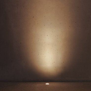 Faro Grund Wallwash - runder Bodenstrahler für außen - Ø 80 mm, Ø 60 mm versenkt - inkl. 7W LED - IP67 - schwarz - warmweiße Lichtfarbe (3000K)