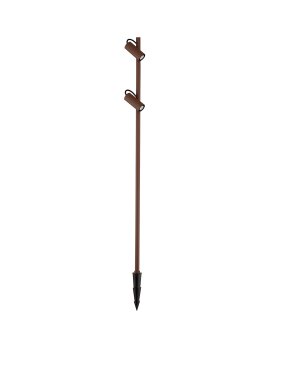 Nova Luce Darma - Gartenpfosten -Ø 10,5 x 122 cm - 13W LED inkl. - IP65 - corten