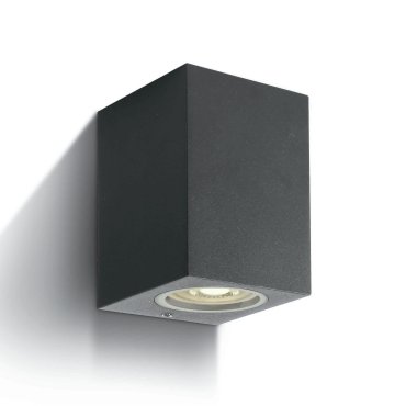 ONE Light GU10 Outdoor Cube Lights - Außenwandleuchten - 7 x 7,7 x 10 cm - IP65 - anthrazit