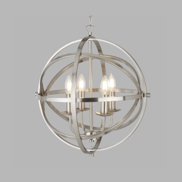 Searchlight Orbit - Kronleuchter - Ø 46 x 116 cm - satiniert silber