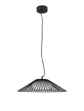 Nova Luce Brume - Hängelampe - Ø 60 x 148 cm - 15W LED inkl. - matt schwarz