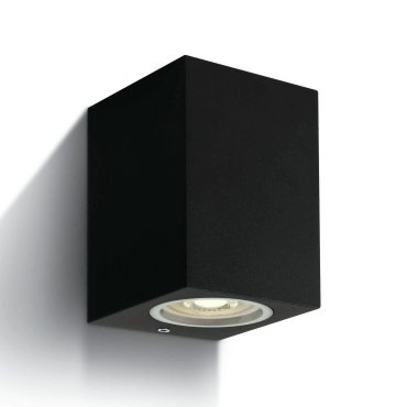 ONE Light GU10 Outdoor Cube Lights - Außenwandleuchten - 7 x 7,7 x 10 cm - IP65 - schwarz