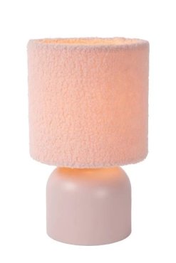 AUSSTELLUNGSSTÜCK - Lucide Woolly - Tischleuchte - Ø 16 x 28 cm - rosa