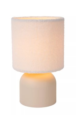 Lucide Woolly - Tischleuchte - Ø 16 x 28 cm - beige